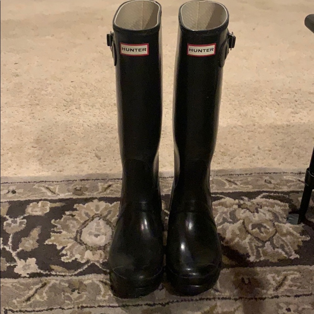 Tall black Hunter boots